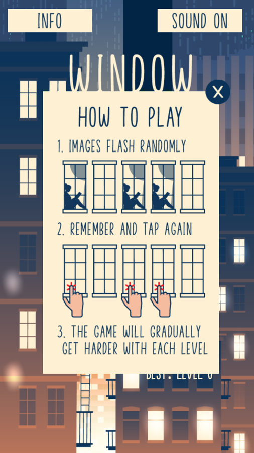 Window Memory Game How To Play Screenshot.