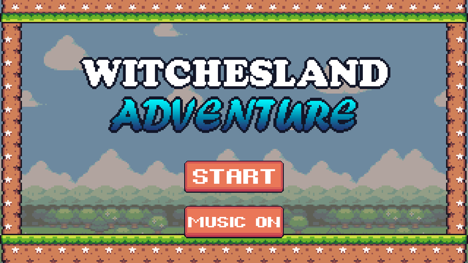 Witchesland Adventure Game Welcome Screen Screenshot.