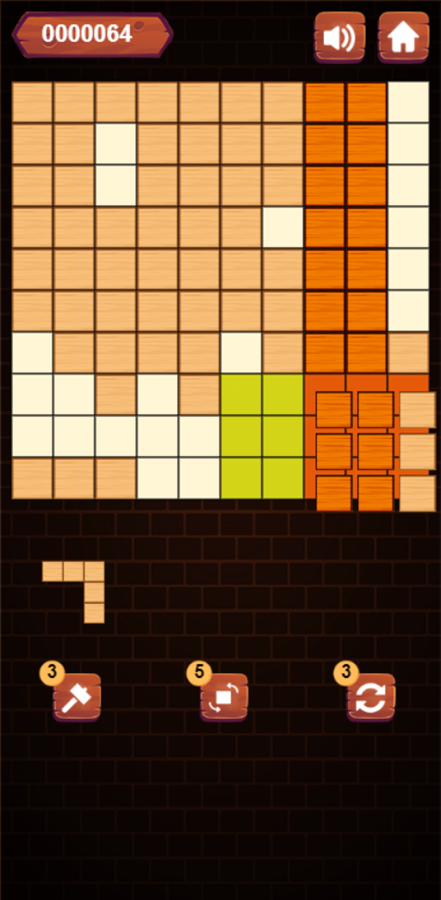 Wood Block Merge Game Play Screenshot.