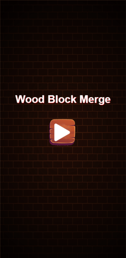 Wood Block Merge Game Welcome Screen Screenshot.