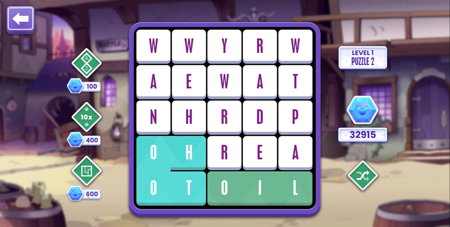 Word Play Game Puzzle Rotation Screenshot.