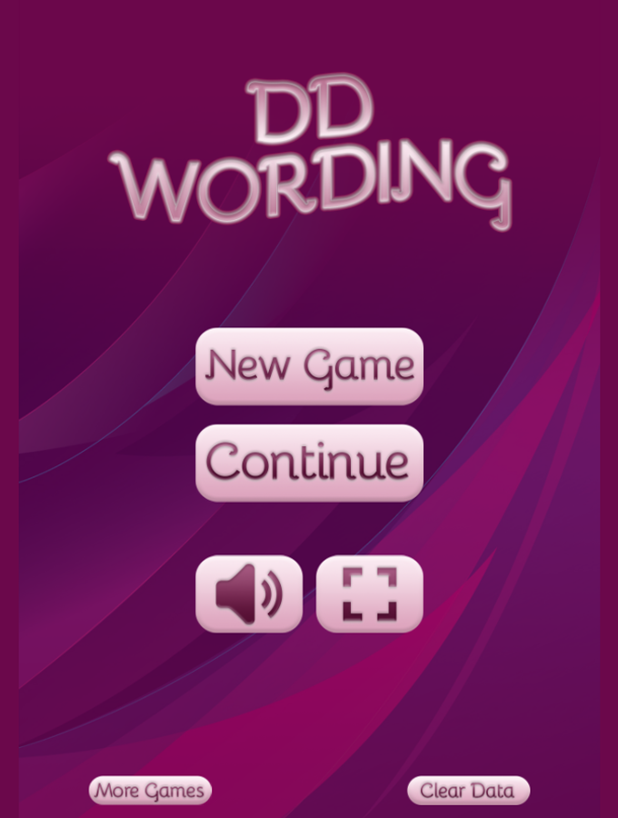 Wording Game Welcome Screenshot.