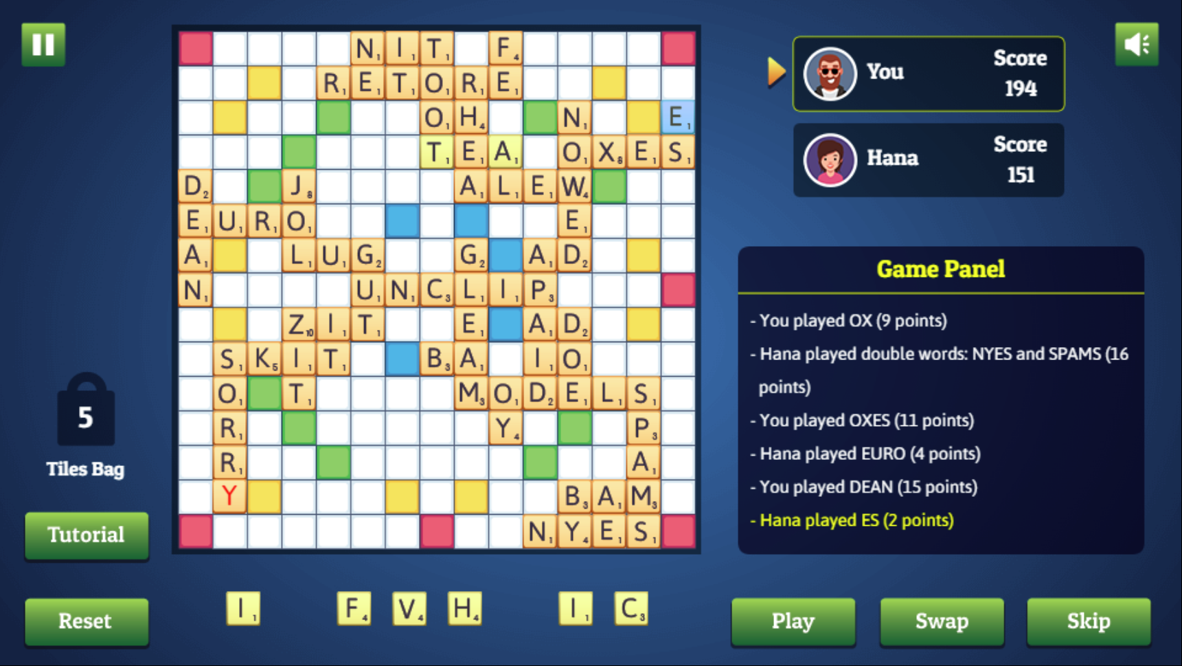 Wordmeister Game Multiple Words Screenshot.