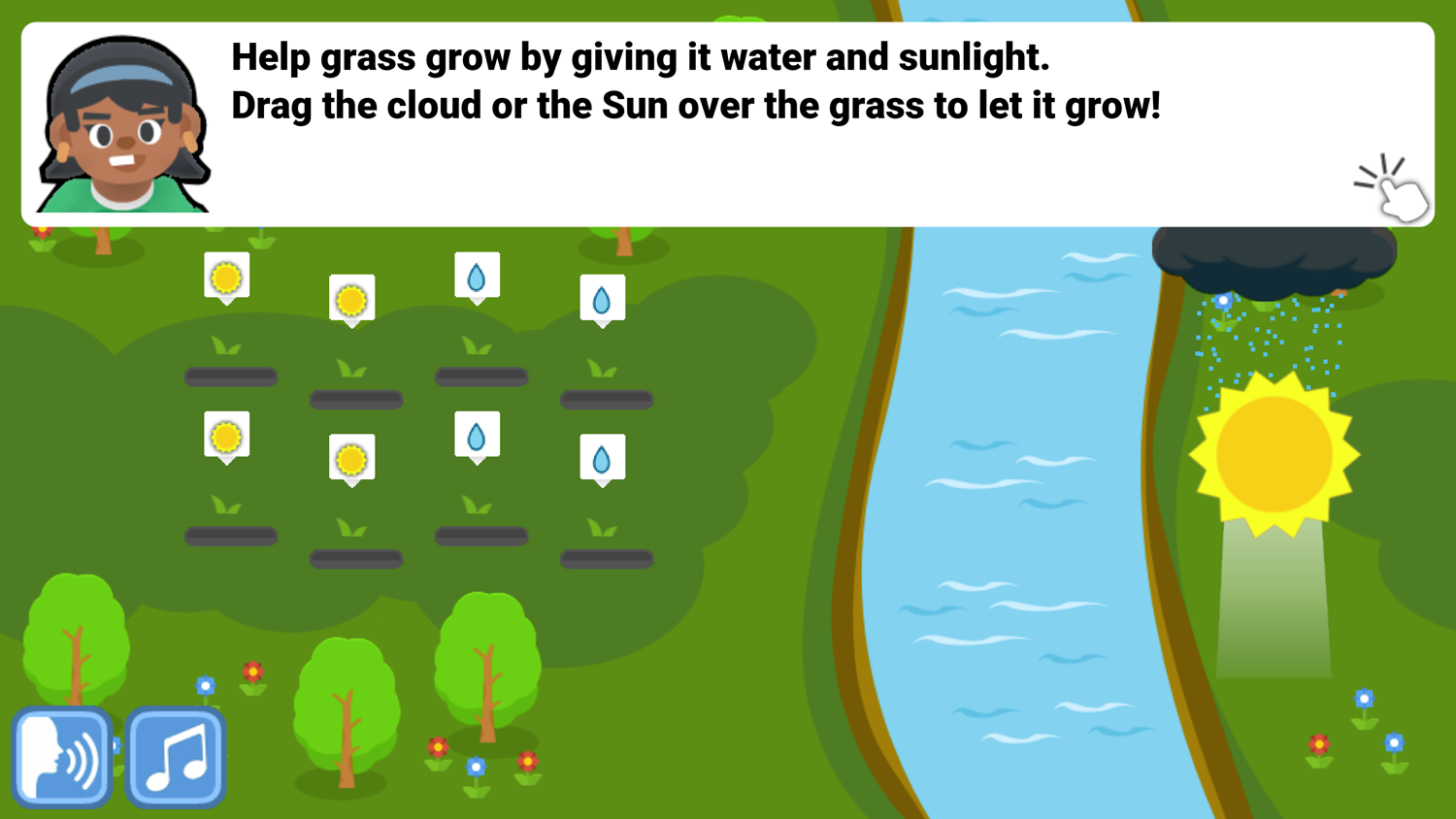 World of Resources Game Grow the Grass Screenshot.