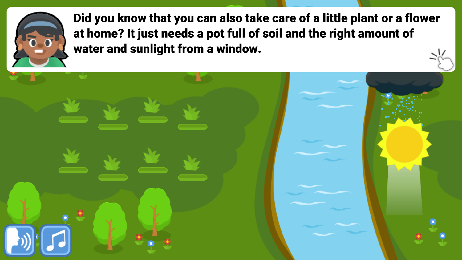 World of Resources Game Grow a Plant at Home Screenshot.