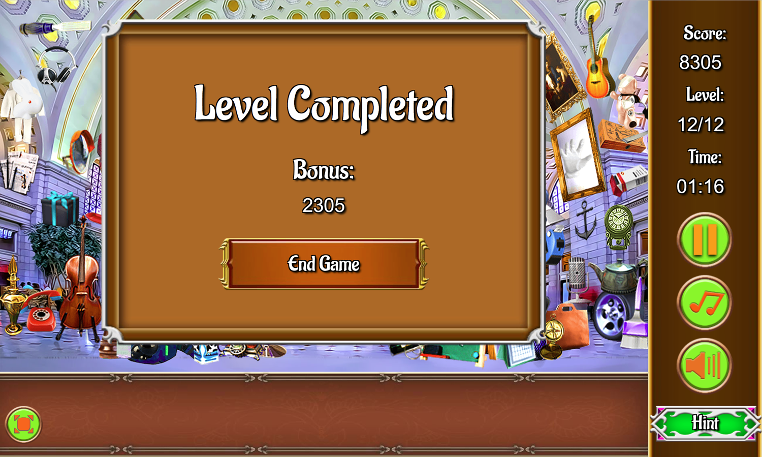 World's Greatest Cities Game Level Completed Screen Screenshot.