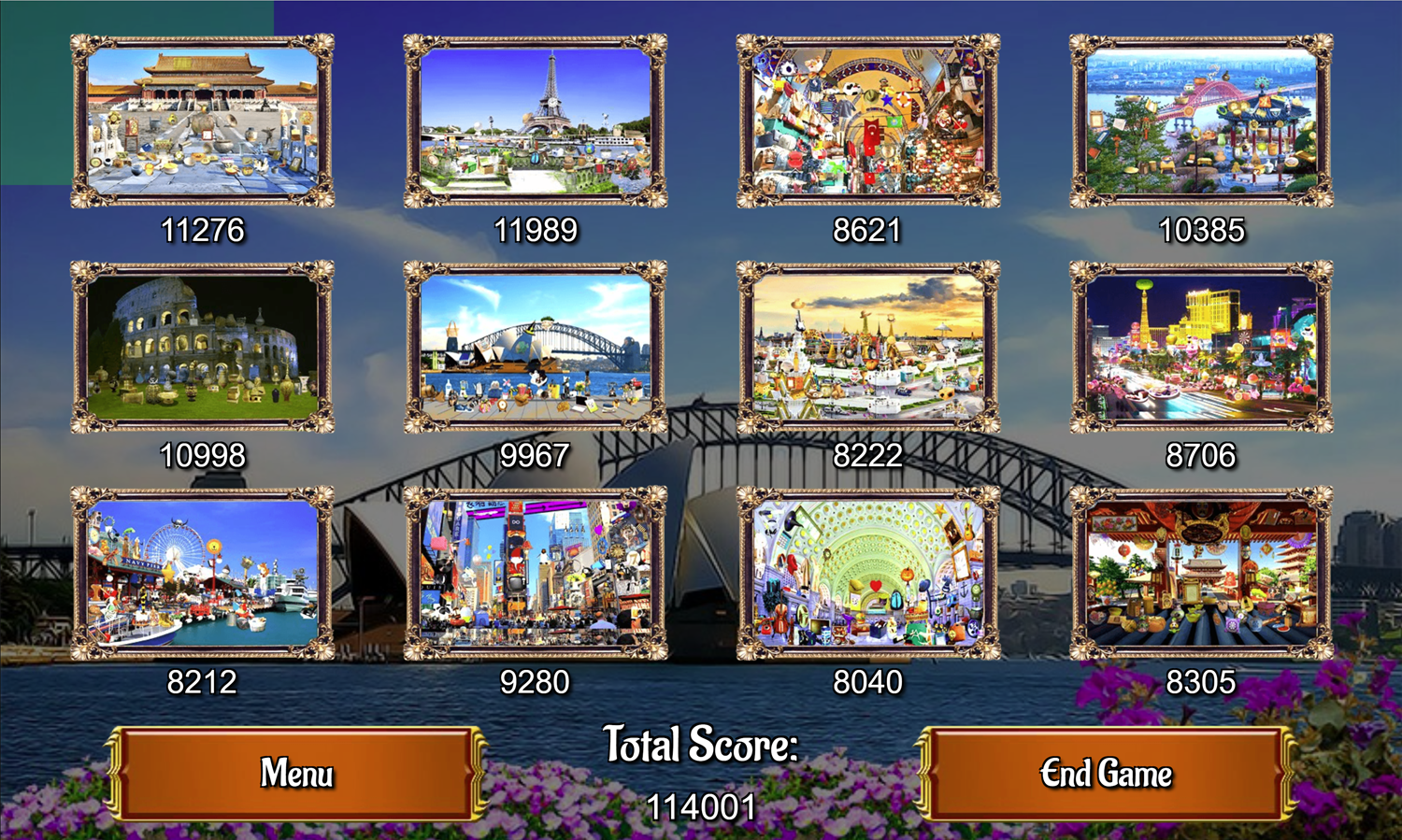 World's Greatest Cities Game Level select Screen Screenshot.