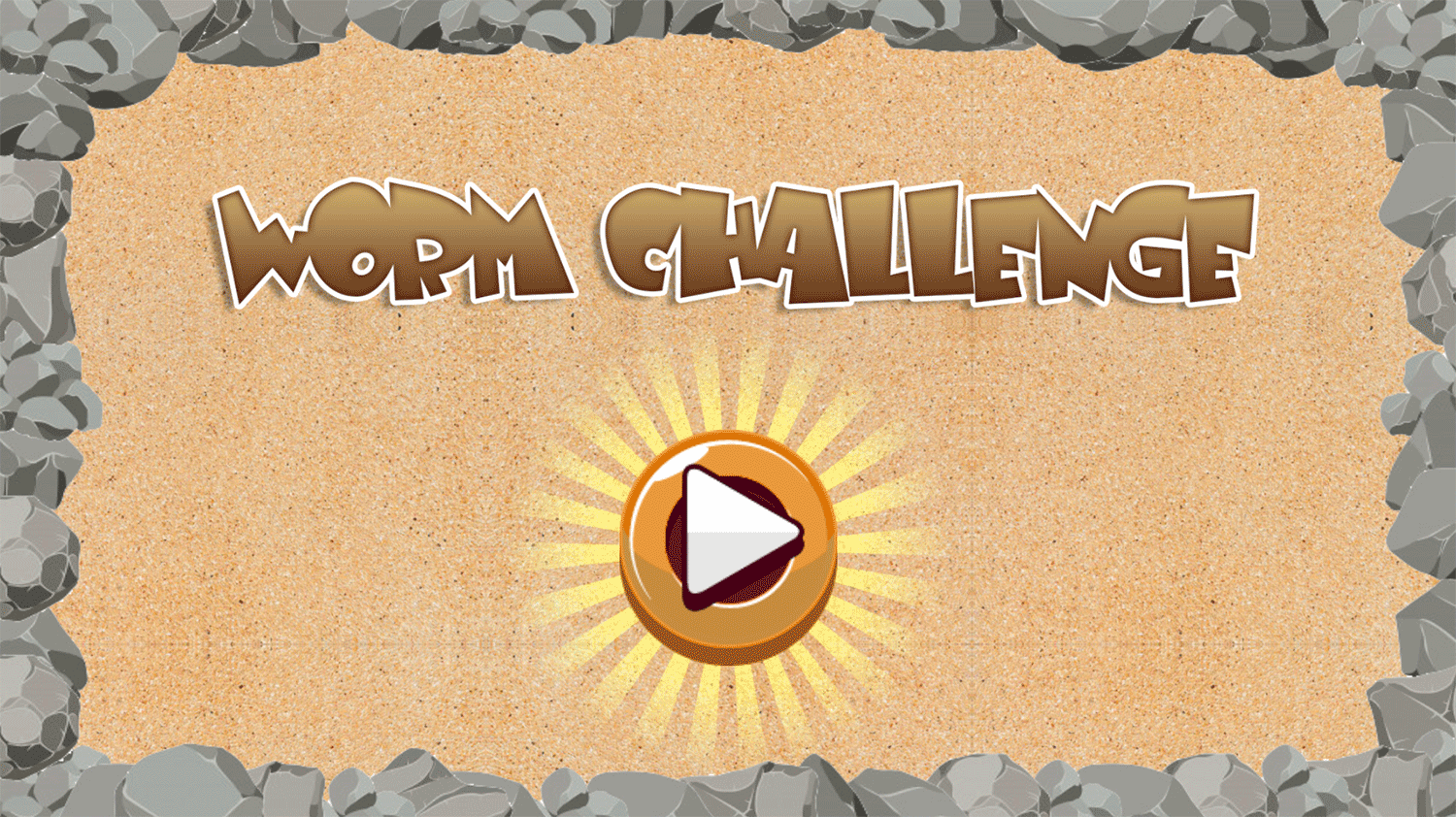 Worm Challenge Welcome Screen Screenshot.