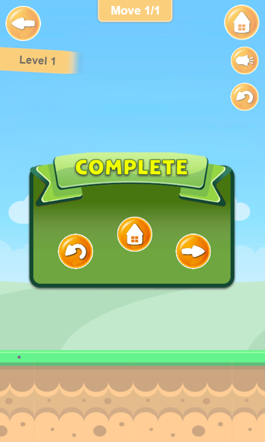 Wrap Fruit Game Level Complete Screenshot.