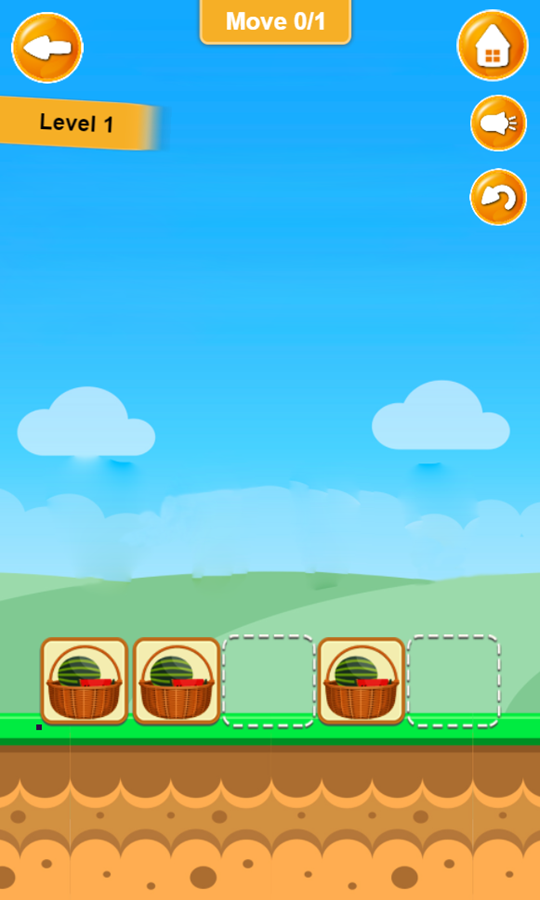Wrap Fruit Game Level Play Screenshot.