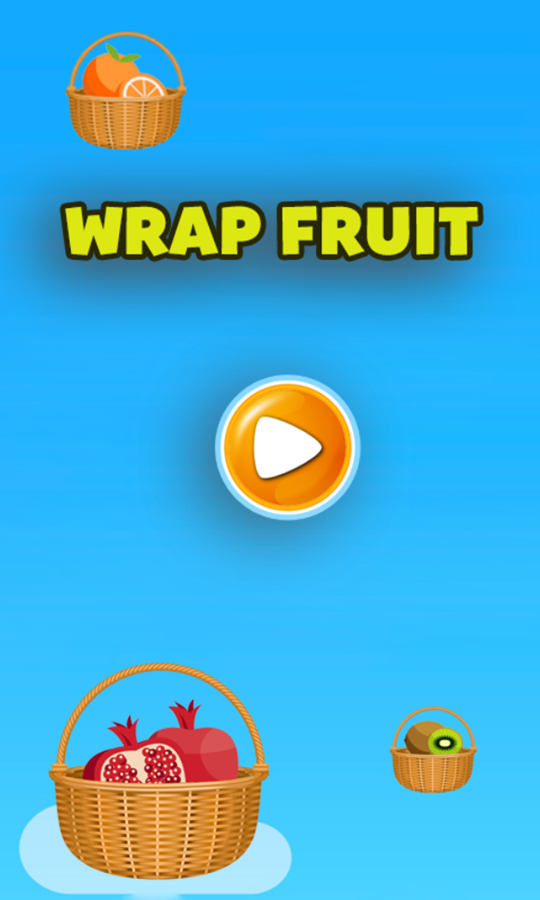 Wrap Fruit Game Welcome Screen Screenshot.