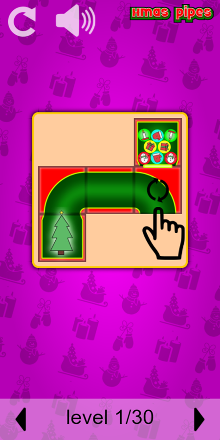 Xmas Pipes Welcome Screen Screenshot.