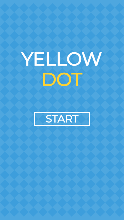 Yellow Dot Game Welcome Screen Screenshot.