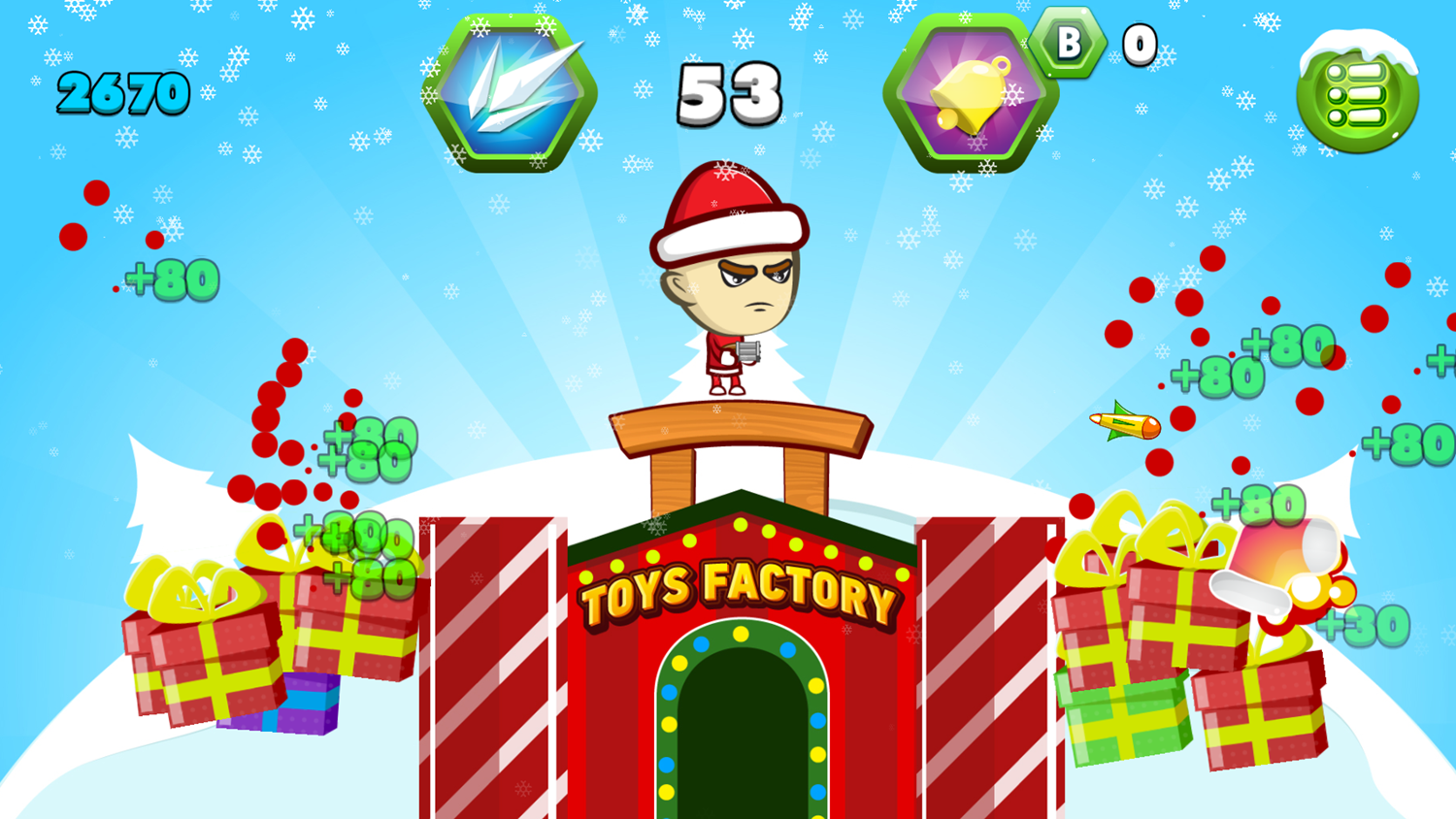 Young Santa 2 Game Play Screenshot.