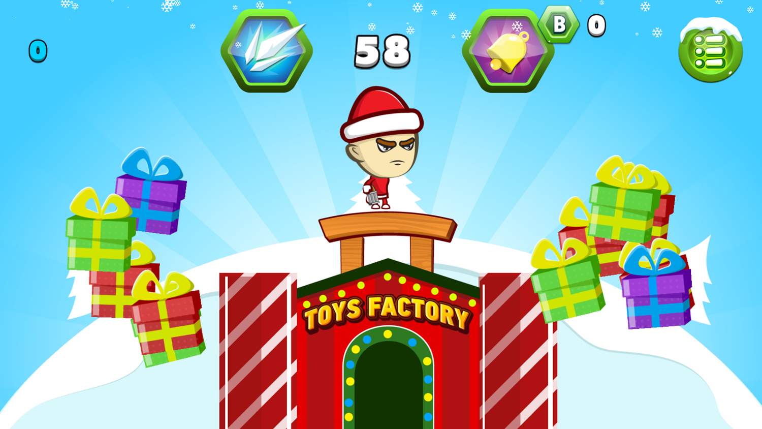 Young Santa 2 Game Start Screenshot.