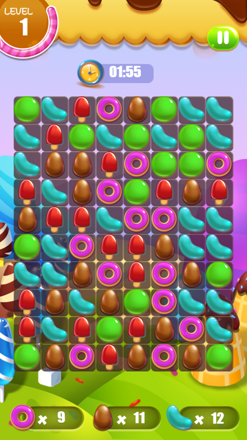 Yummi Cookie Game Level Play Screenshot.