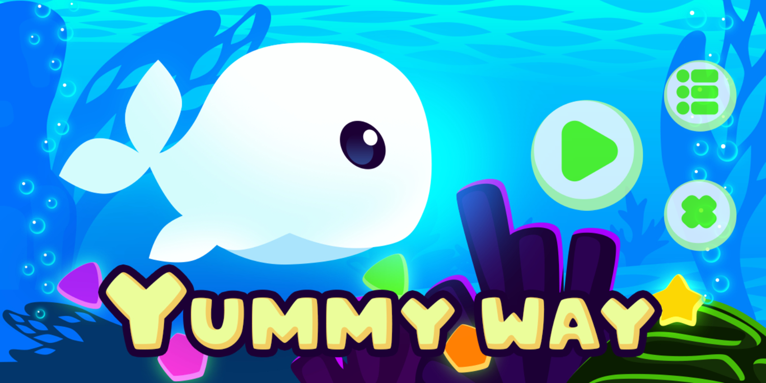 Yummy Way Game Welcome Screen Screenshot.