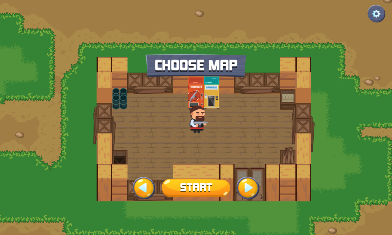Zombie Attack Game House Map Choose Map Screen Screenshot.