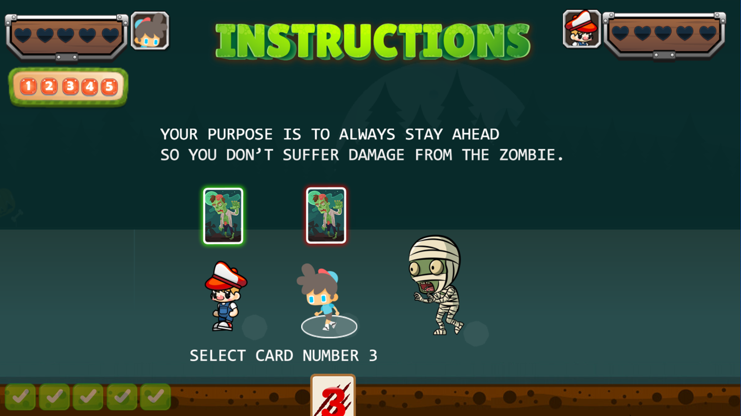 Zombie Chase Game How To Play Screenshot.