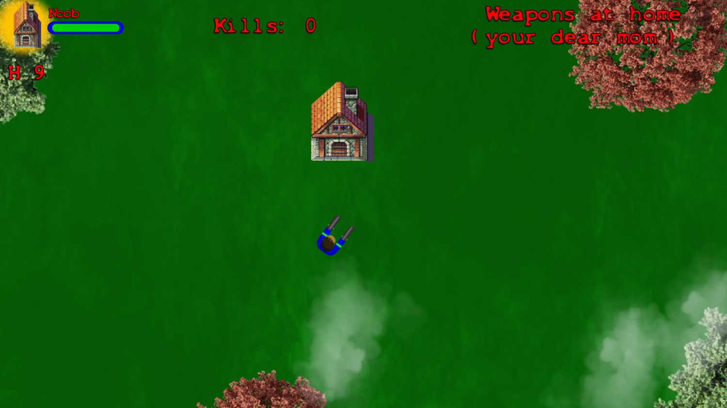 Zombie Defense Game Start Screenshot.