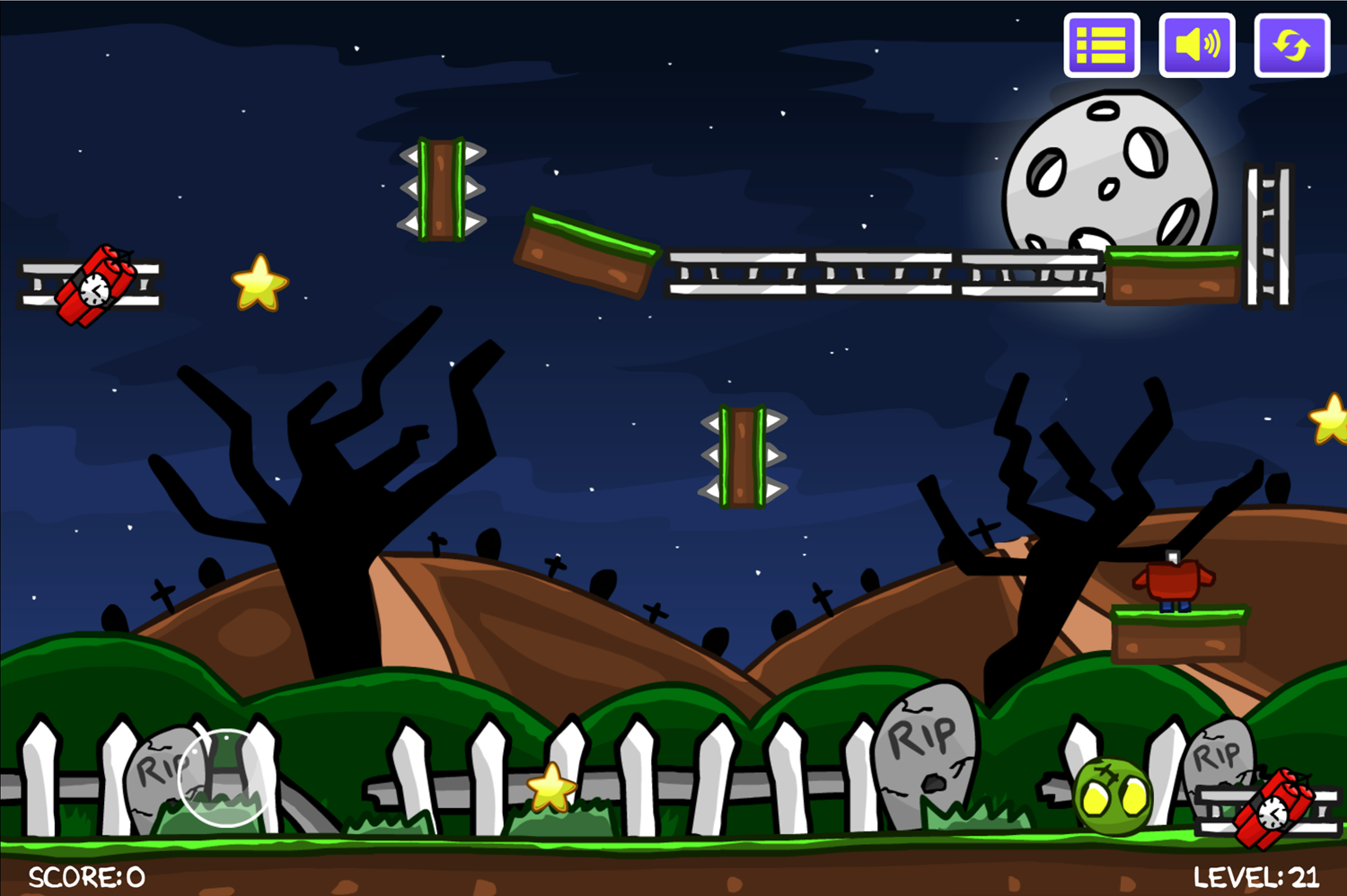 Zombie Head Game Final Level Screenshot.