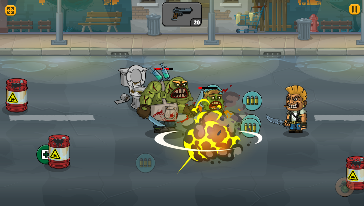 Zombie Killer Game Boss Fight Screenshot.