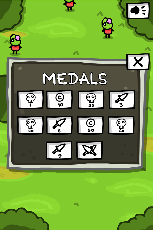 Zombie Plague Game Medals Screen Screenshot.