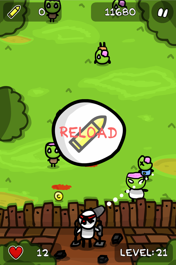 Zombie Plague Game Reload Screenshot.