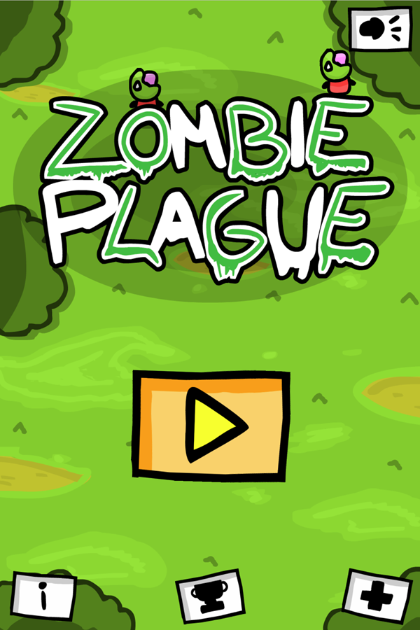 Zombie Plague Game Welcome Screen Screenshot.