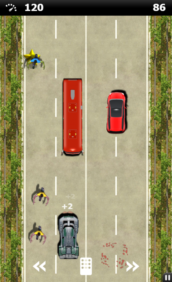 Zombie Road Game Play Screenshot.