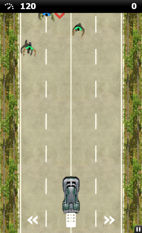 Zombie Road Game Start Screenshot.