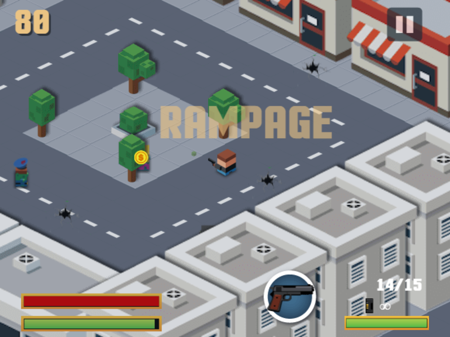 Zombie Survival Game Rampage Screenshot.