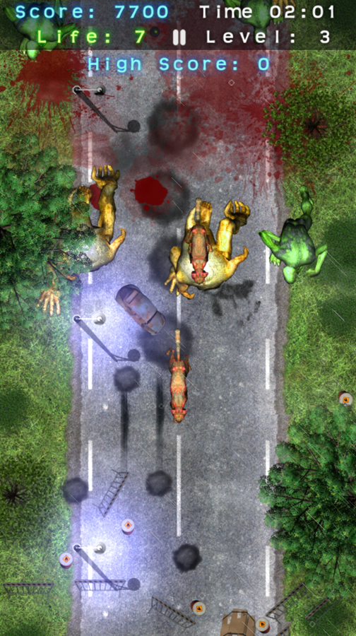 Zombie Uprising Game Play Screenshot.