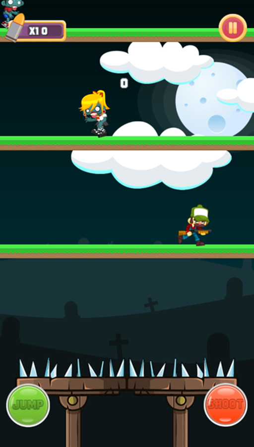 Zombies Jump Game Start Screenshot.