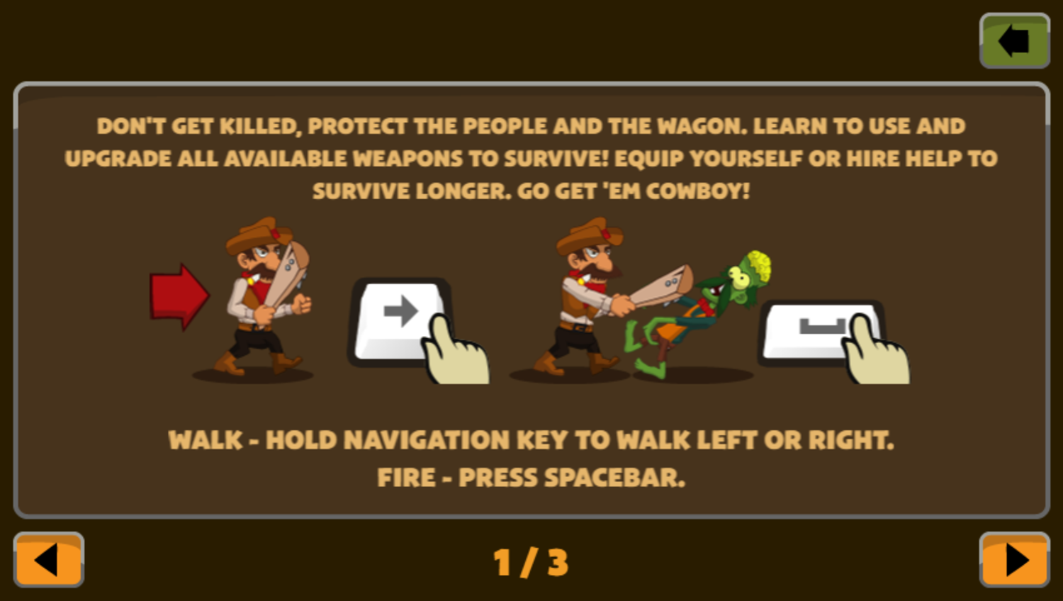 Zombies vs Halloween Game How To Play Screenshot.