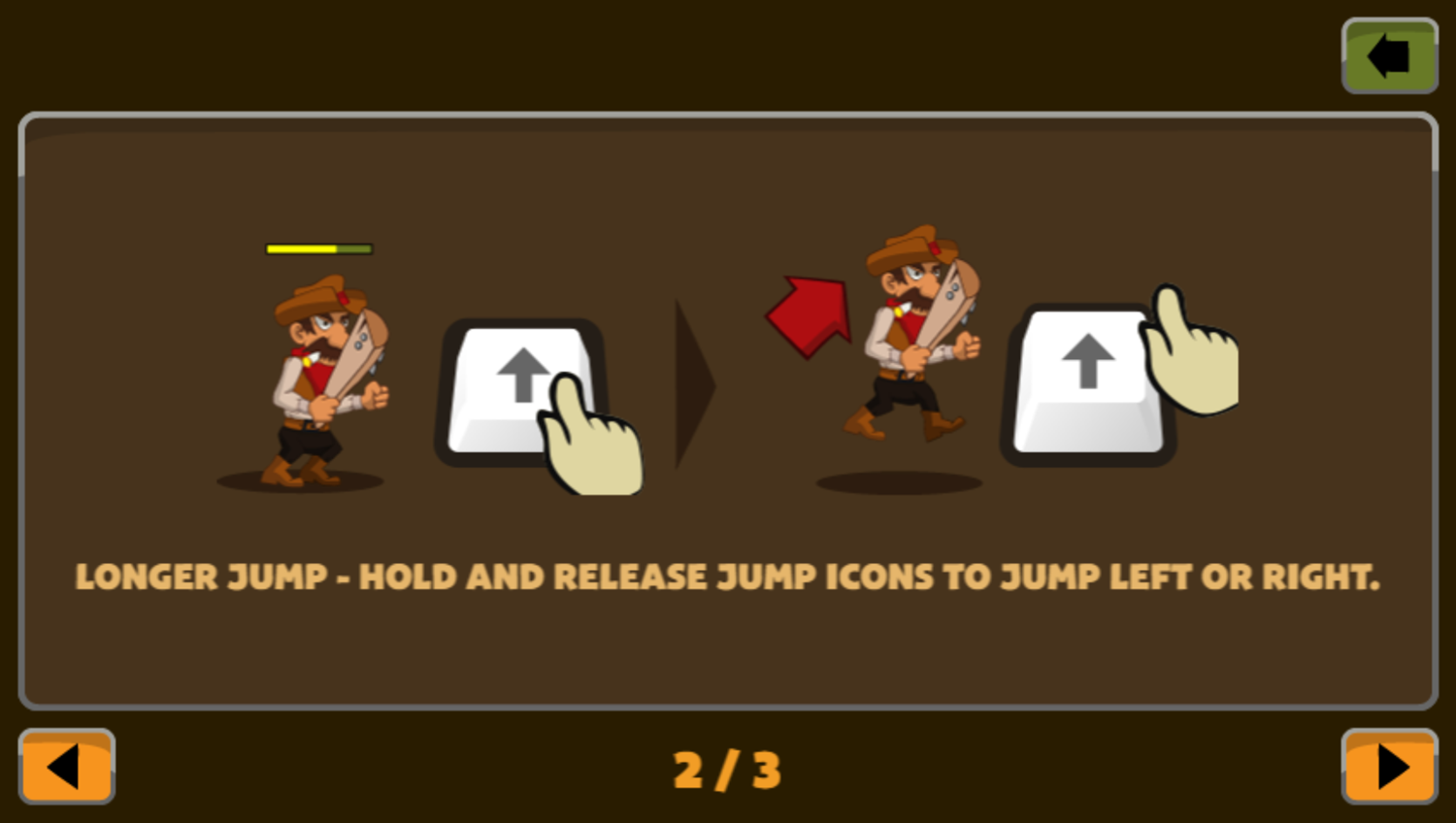 Zombies vs Halloween Game Instructions Screenshot.