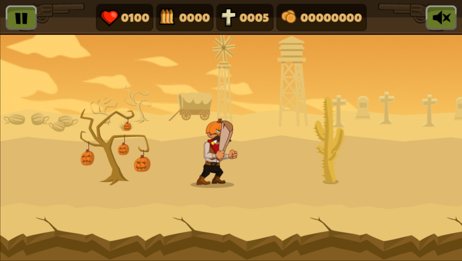 Zombies vs Halloween Game Stage Start Screenshot.