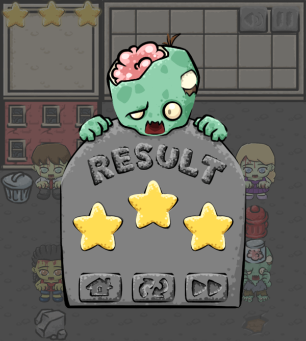 Zombies Walker Game Level Complete Screenshot.