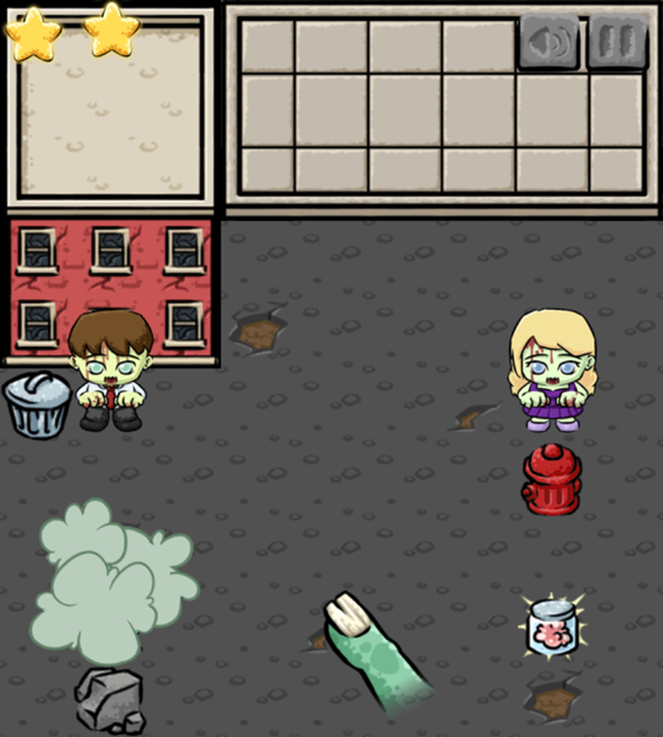 Zombies Walker Game Level Play Screenshot.