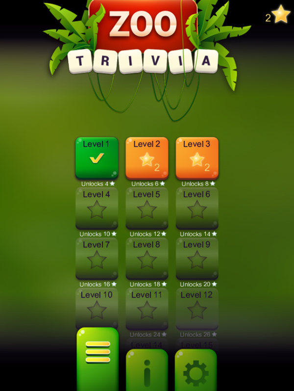 Zoo Trivia Game Level Unlocked Screenshot.