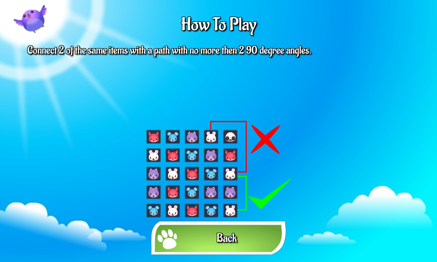 Zoobies Connect Game How To Play Screenshot.