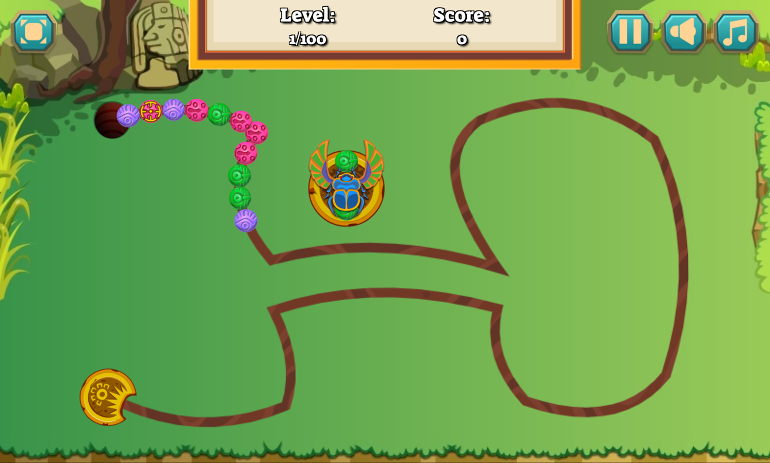 Zuma Legend Game Level Start Screenshot.