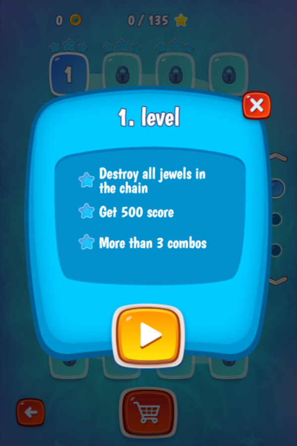 Zumba Ocean Game Level Goal Screenshot.