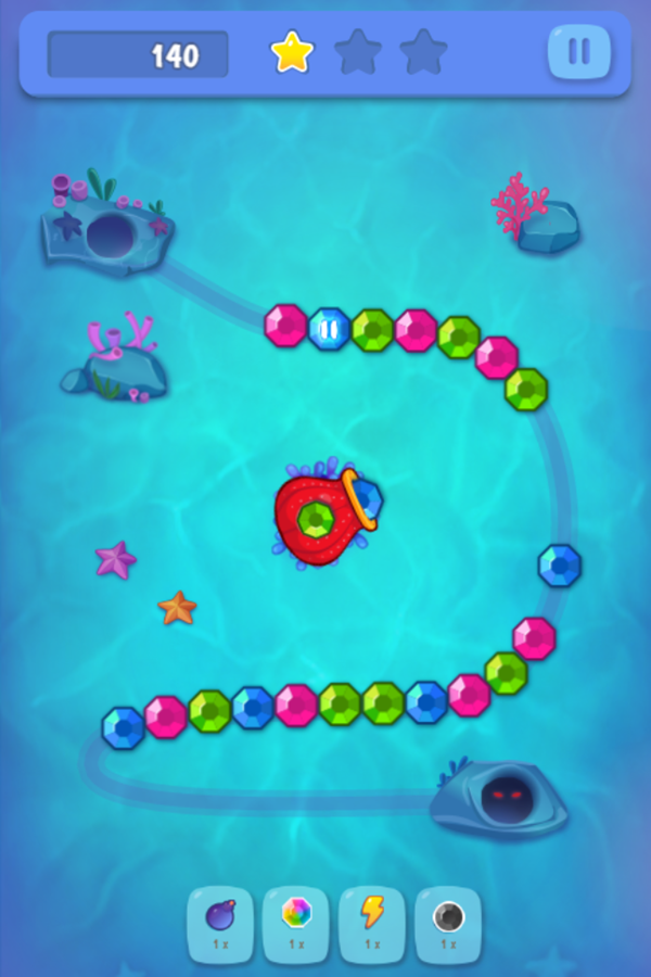 Zumba Ocean Game Level Play Screenshot.