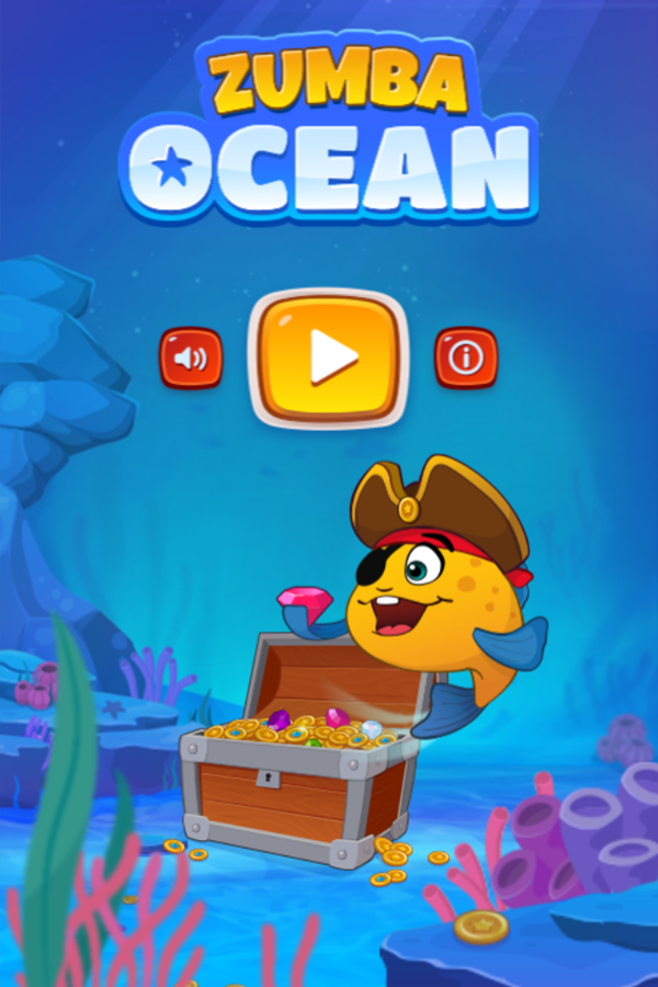 Zumba Ocean Game Welcome Screen Screenshot.