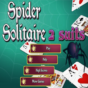 2 Suits Spider Solitaire game.