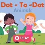 Dot to Dot Animals Game.