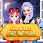 Frozen Anna and Elsa First Halloween.