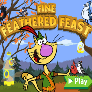 Nature Cat Fine Feathered Feast.