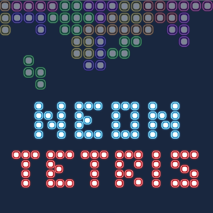 Neon Tetris game.